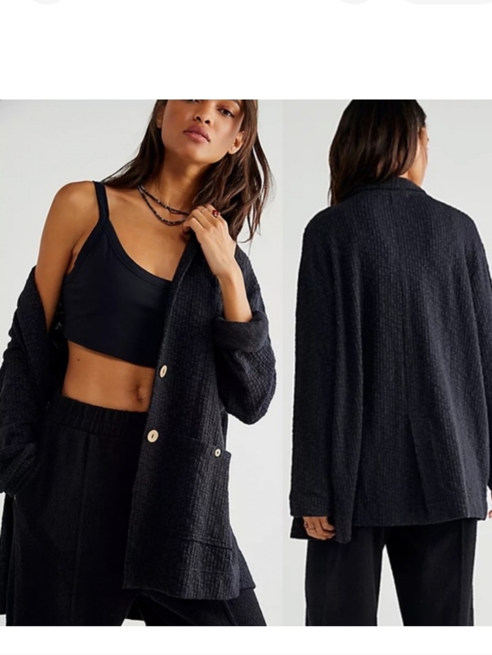 Free People  Oversized XS Beach Reign Blazer